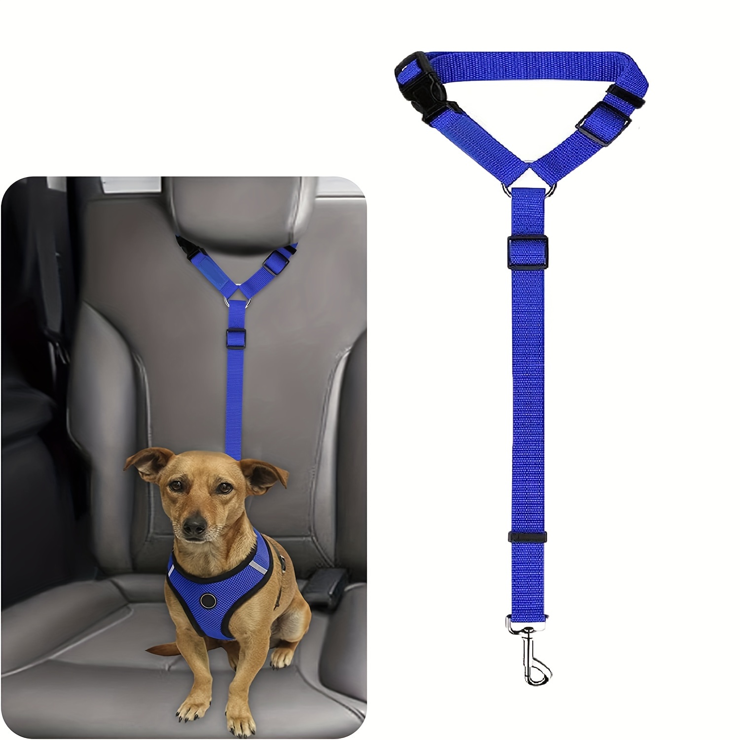 Dog seat belt restraint 2024 strap