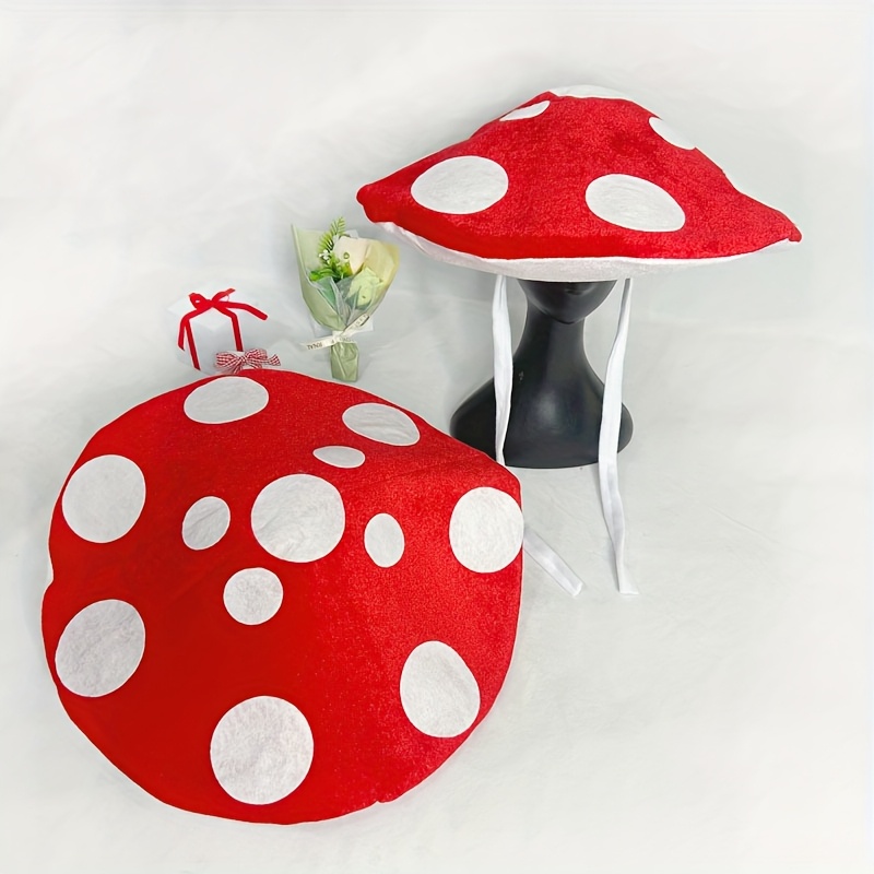 TEMU Cute Mushroom Hat For S & - Whimsical Foraging, Costume Party Accessory, Outdoor Activities, Picnic, - Novelty Fun (no Face/neck/shoulder