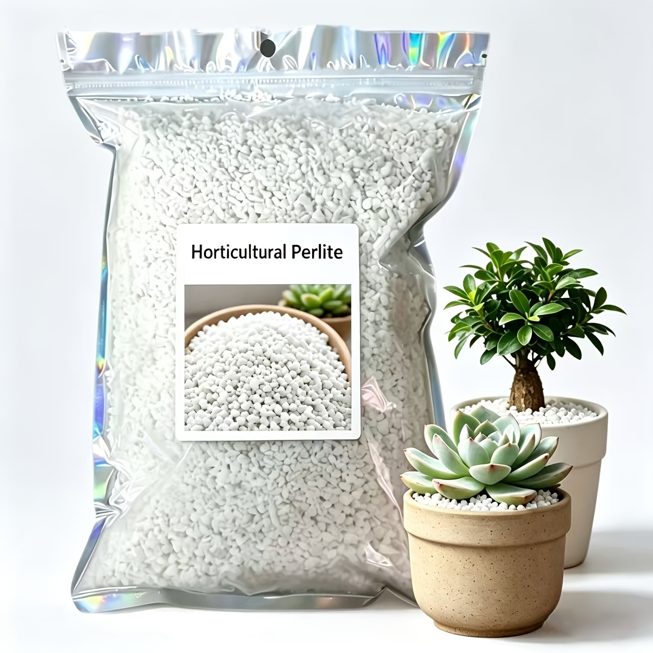E-shop 1980 ml Weißer für die Gartenbau | Dekorative Topfsteine | für Sukkulenten, Topfpflanzen in Gärten & Landschaftsgestaltung