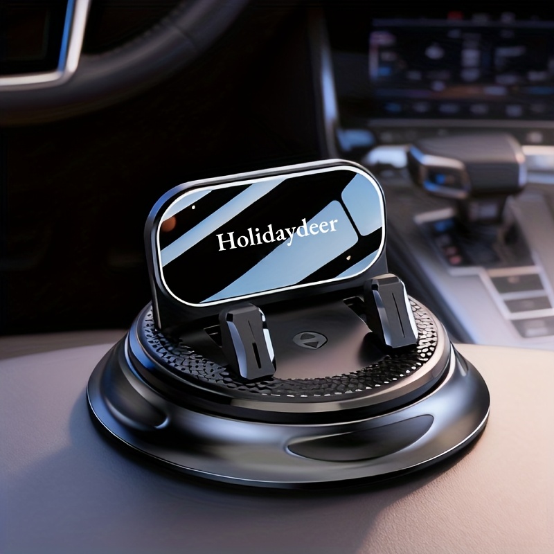 TEMU 360&deg; Rotating Car Phone Holder, Navigation Dashboard Phone Holder, Suitable For Car, Office And Home Use, Durable Auto Accessories, Car Phone Holder, Dashboard Holder