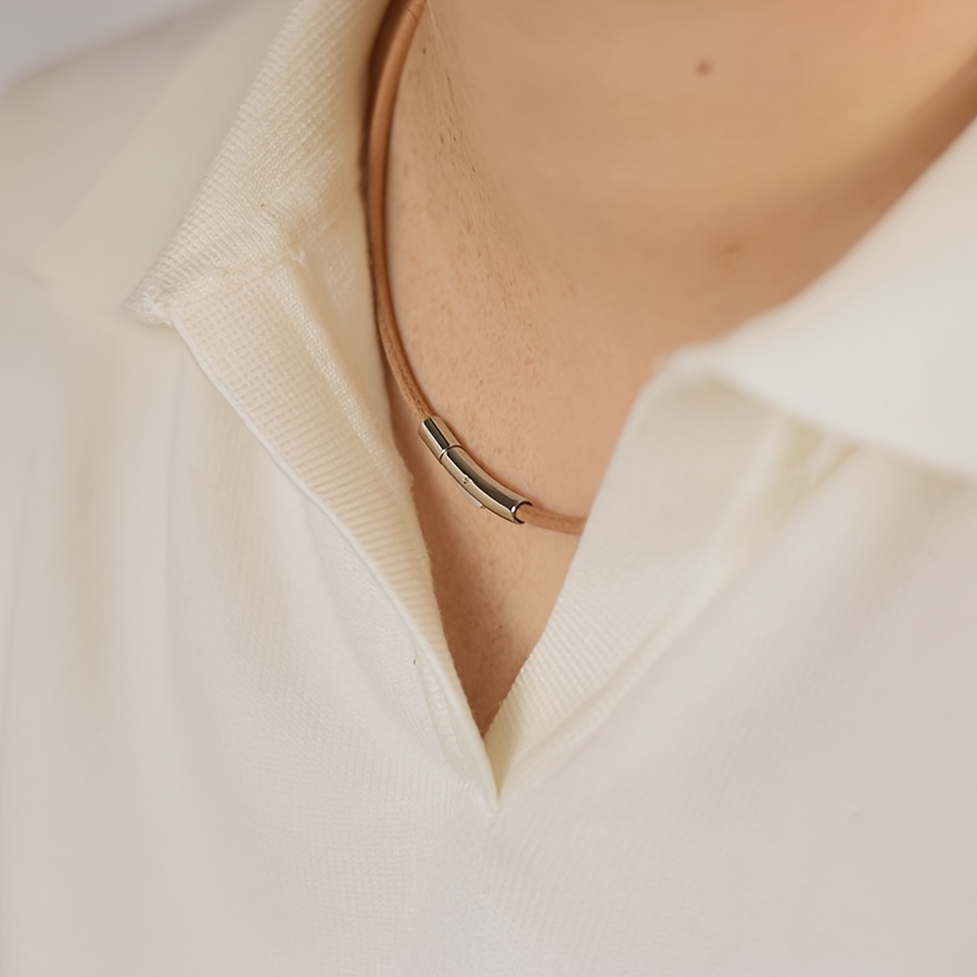 Minimalist Monochrome Collar Necklace, Boho Style
