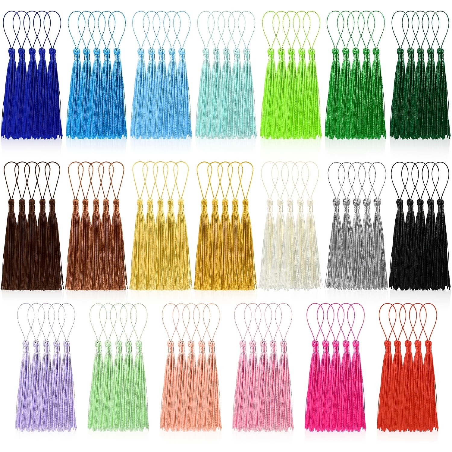 TEMU 110 pièces (110 ensembles) d'accessoires de marque-pages et d'étiquettes à pompons à faire soi-même avec pompons - Marque-pages multicolores