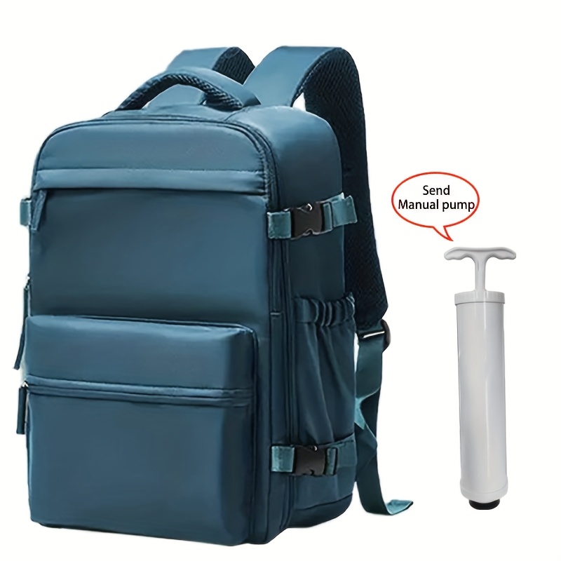 TEMU Backpack With Removable Air Bladder For Compression, Dual Shoulder Strap Design, Over 35% Of Space. Easy, Large-capacity Business Travel Or