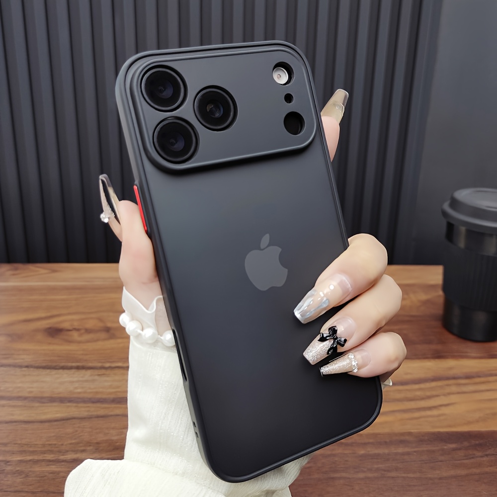 maska za mobitel - luksuzna matirana oklopna prozirna maska za bežično punjenje kompatibilna s iphone 7/8/x/xs/ /11/12/13/14/15/16/17    , prozirna tvrda maska otporna na udarce za kameru