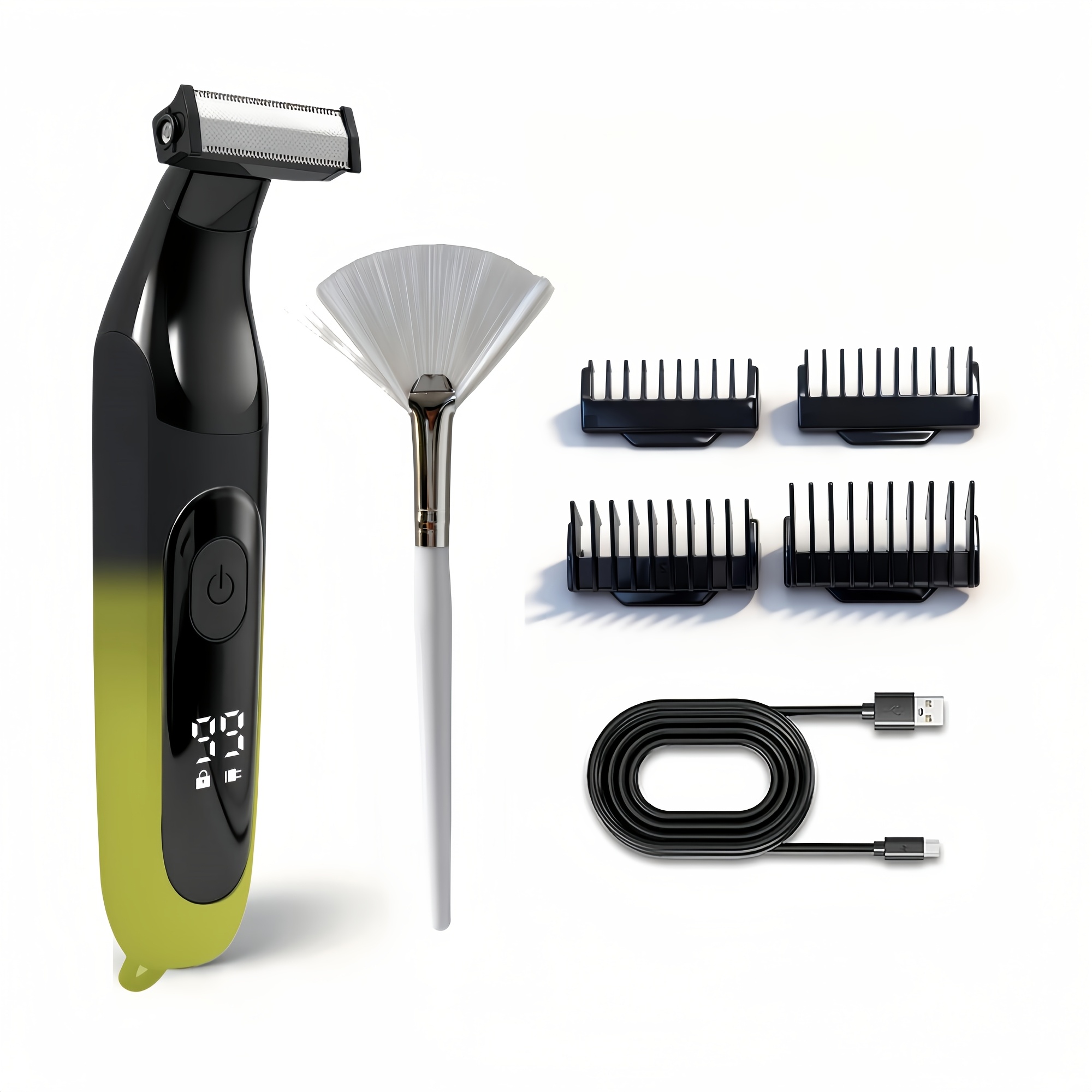 TEMU Rasoir électrique pour hommes, Tondeuse rechargeable USB pour zones , Kit de beauté pour l'épilation du maillot, Rasoir électrique