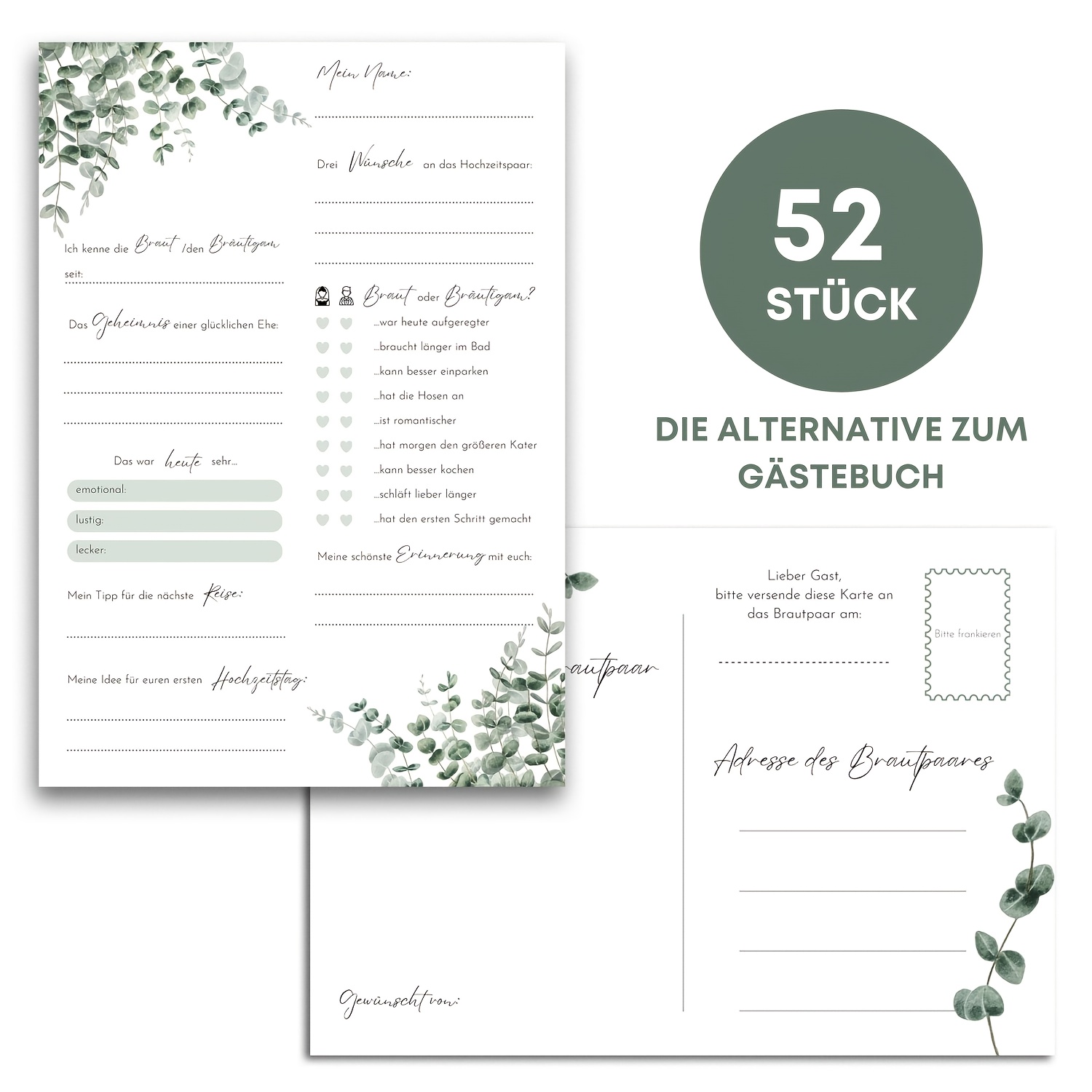 Image of Postcards | Wedding Game Cards | Of Fun Postcard Games For Guests | Alternative To Guest Book | Wedding Greeting Cards