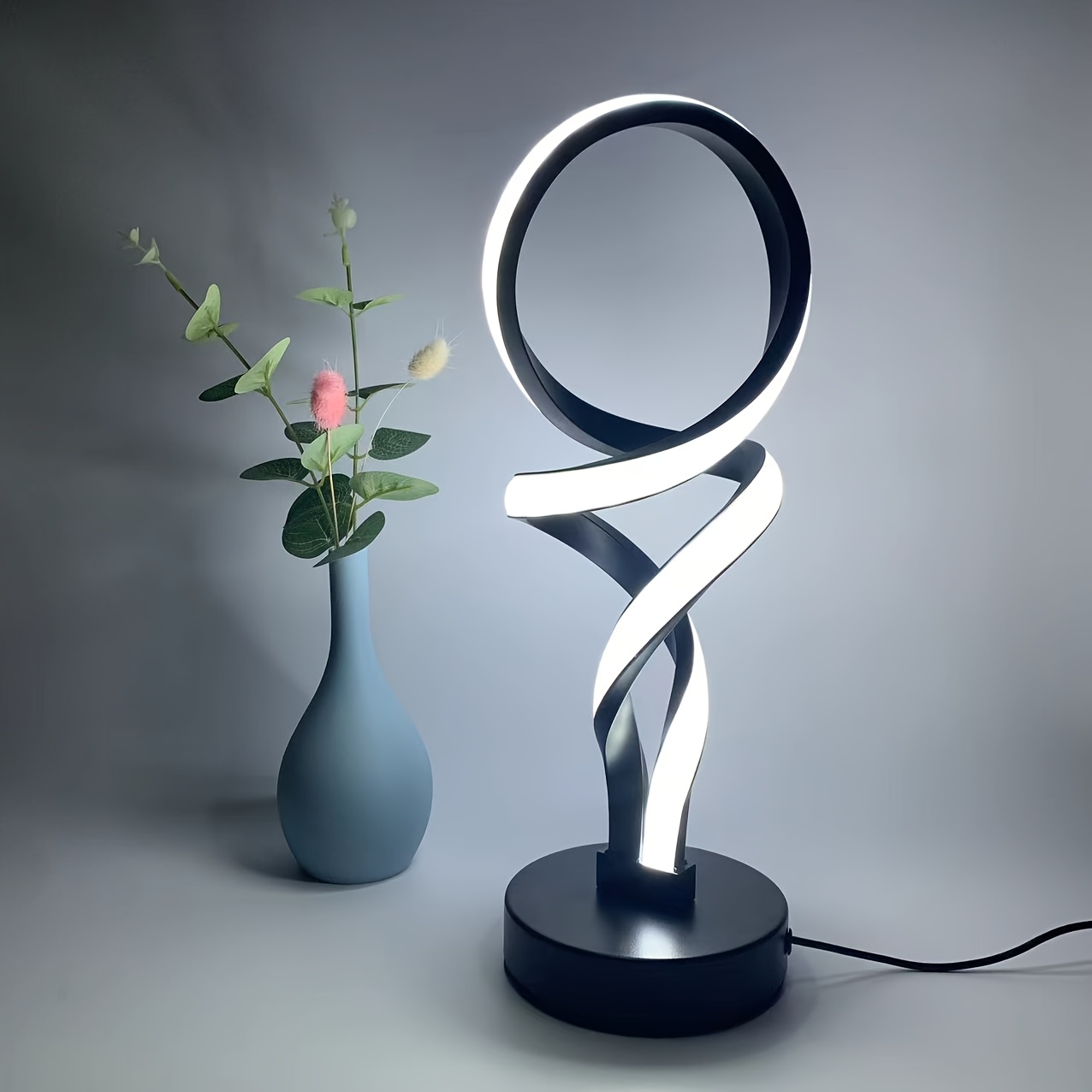 1pc Hercules Modern LED Desk Lamp, Minimalist Design, USB Three-Color Dimming, Multi-Room Decorative Light, Practical Multifunctional Table Lamp Suitable for Bedroom, Living Room, Study, Hotel, Office Bedside Lamp