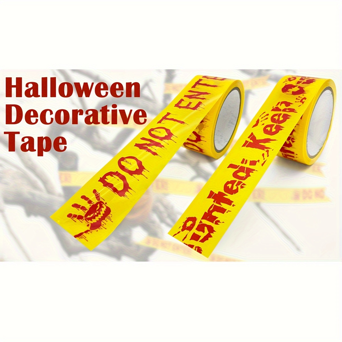 Image of 4.8 Cm * 50 M Halloween Ribbon, Warning Tape, Decoration Additions For Haunted Houses And Themed Events