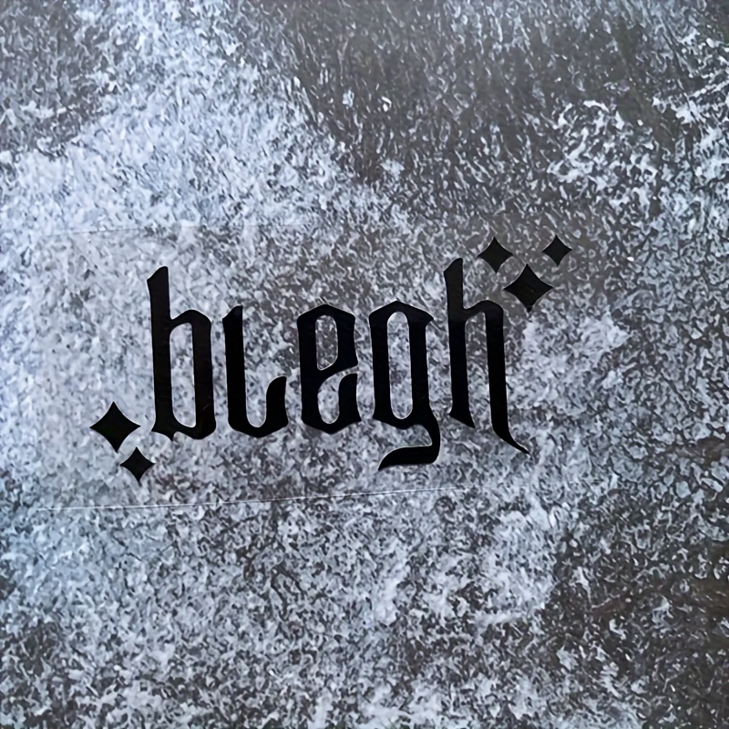 1pc Of Blegh Letter Car Sticker For Decorating Laptops, Trucks, Off-road Vehicles, Car Doors, And Rear Windows, As Well As Car Decals And Bumper Stickers
