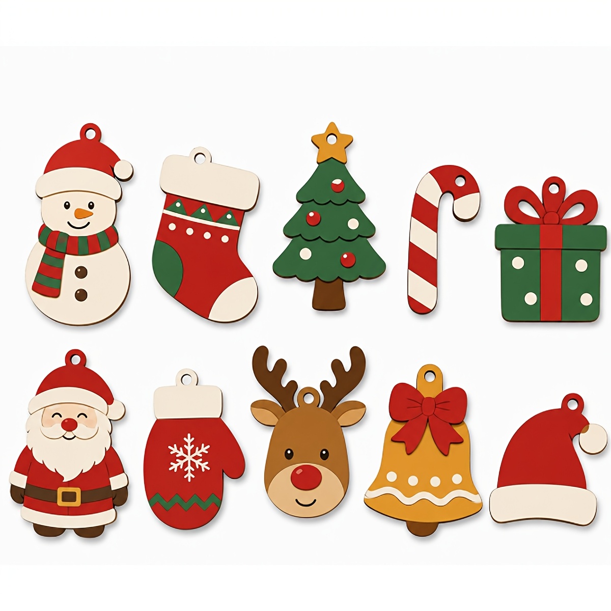 TEMU 2d Flat, Christmas Wooden Decorative Plaque, Party Decoration, Gift, Home Decor, Christmas Decor, Suitable For All Scenes, Retro, Pastoral,