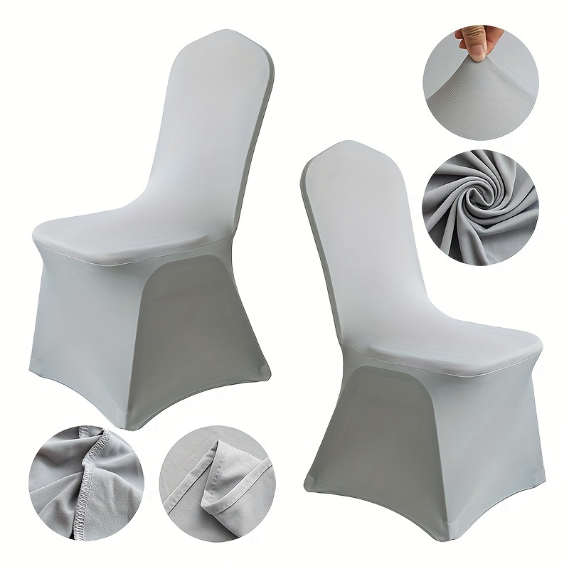Coprisedia Universali Bianchi JOYOLA 2 Pezzi + 2 Fiocchi Organza – Elasticizzati, Lavabili, Perfetti Per Matrimoni, Banchetti E Feste