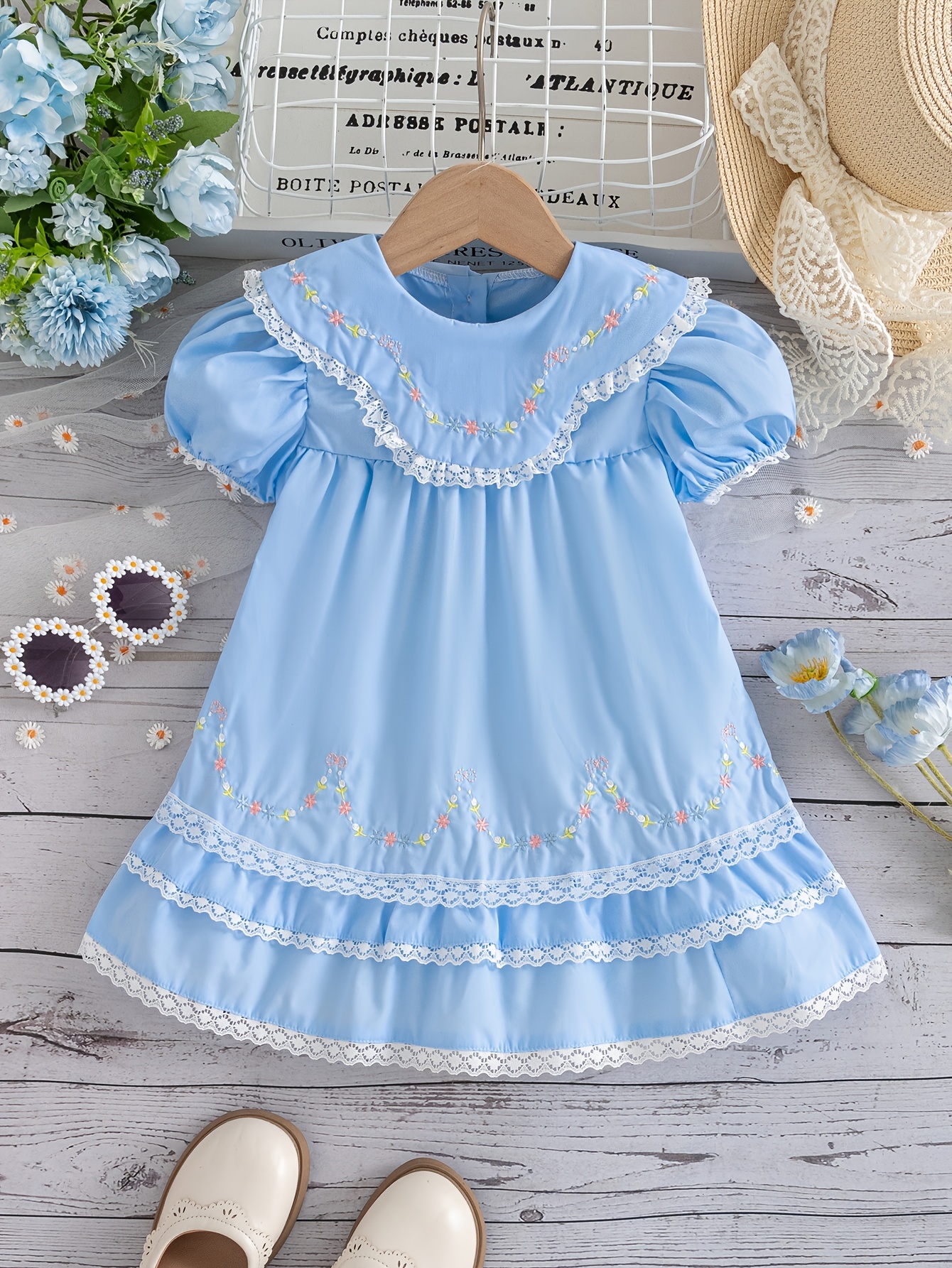 baby blue dress kids - United Arab