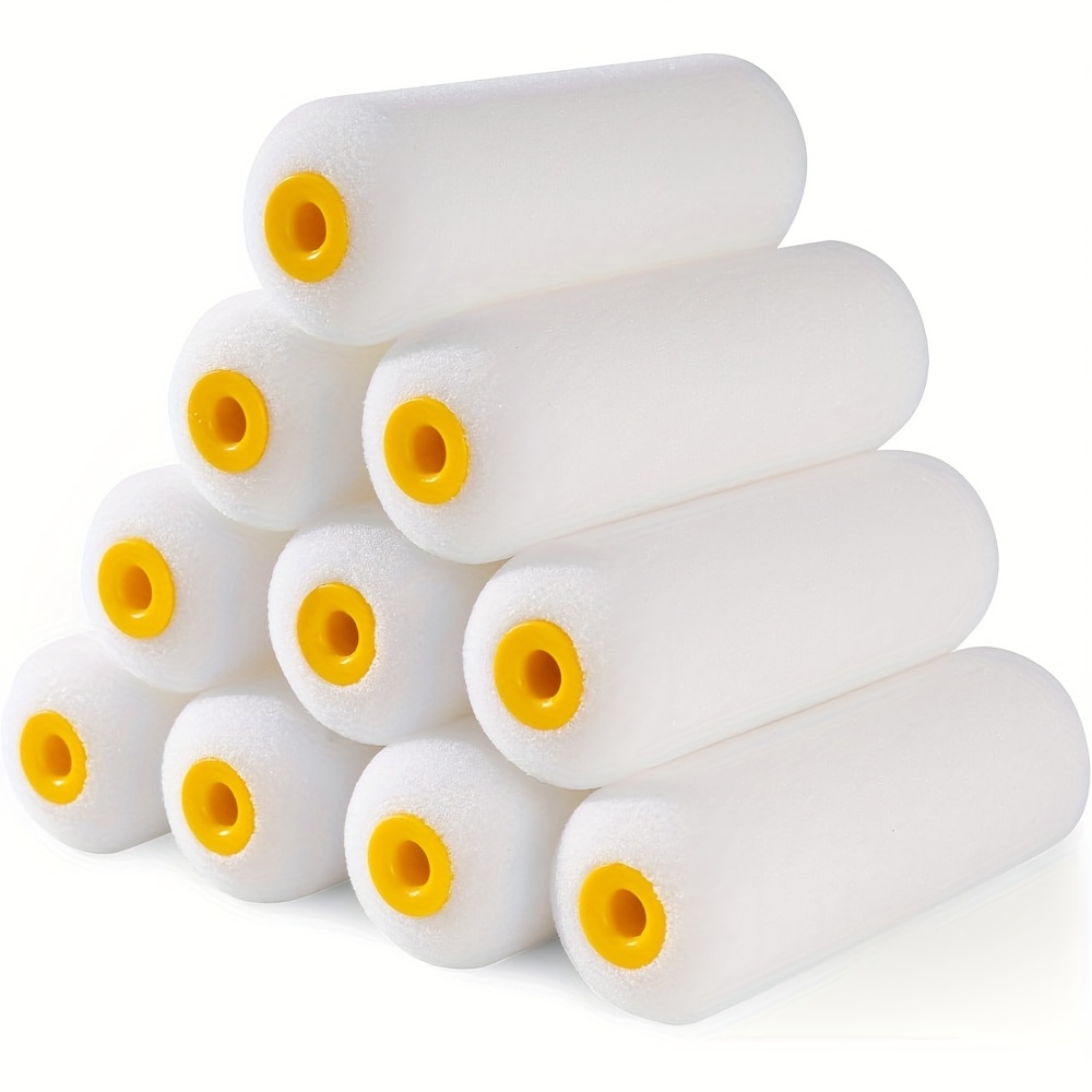 Image of Baofali 10pcs Paint Rollers, 4-inch High Absorption, Ideal For House Painting & Wallpaper Application