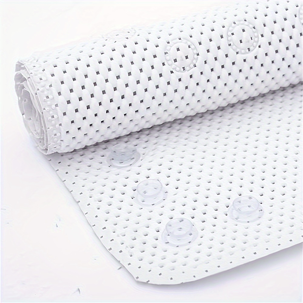 

Anti-slip Bathtub Mat - Pvc, Machine Washable, Resistant, With Drain Holes And Suction Cups - Soft Cushioned Shower Floor Grip For Bathroom Safety