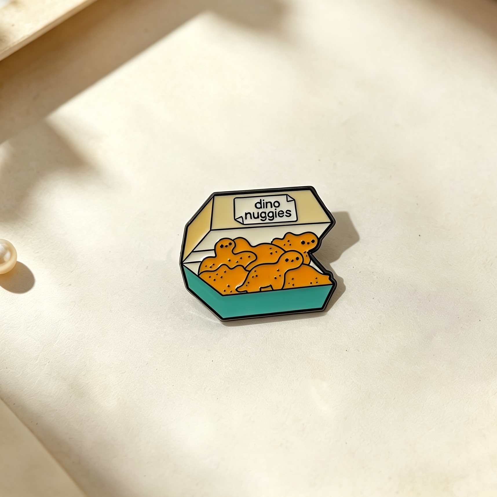 Dino Nuggets Enamel Brooch Decorative Brooches Ornaments Lapel Bag Badges Jewelry Gifts