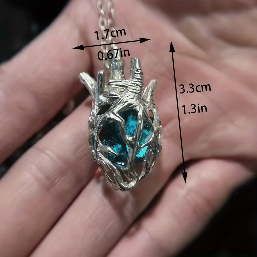 قلادة قلب ثنائية اللون 3D مجوفة - هدية عيد الحب - Image 5