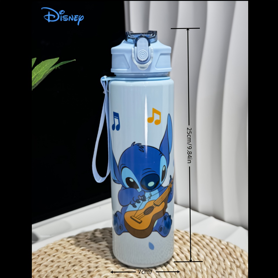 1pc Disney KLM Cartoon Transparent Sports Water Bottle, Leakproof with Pop-Up Lid, Lightweight Rectangle Design for Fitness, Running, Gym, and Outdoor Activities - Perfect Gift for Birthdays, Mother'S Day, Christmas, Easter, St. Patrick'S Day, Graduation, Gym Hydration Gear | Playful Design | Leakproof Lid