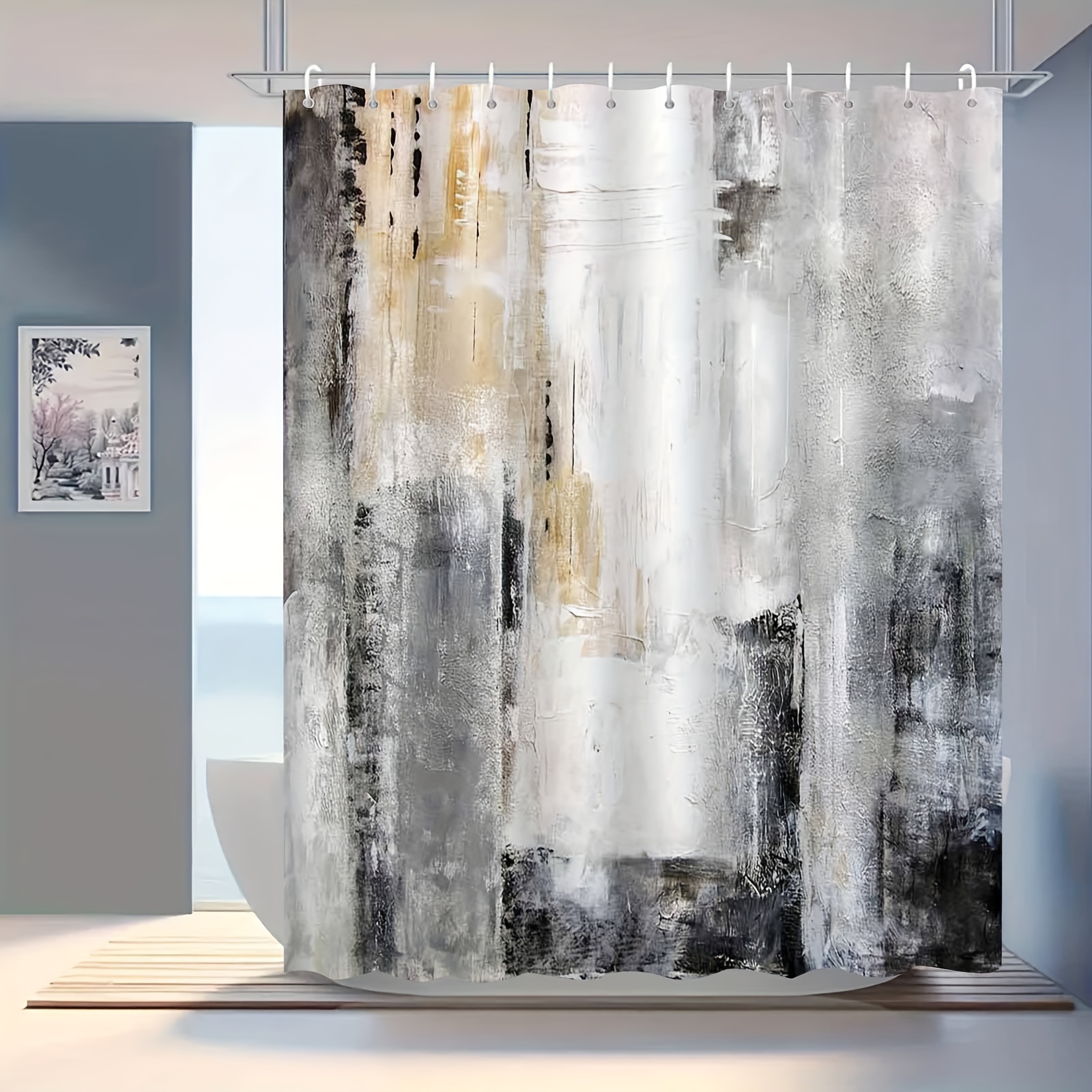 

Art Shower Curtain - , -fog, Washable Included, Knit , Bathroom Accessory