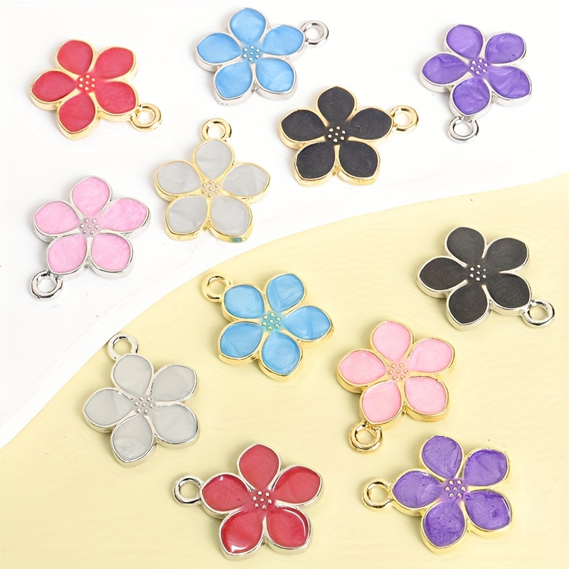 

10pcs Vibrant Enamel Charms Set - Alloy Cherry Pendants In Assorted Colors For Making, Ideal For Necklaces, Bracelets, Earrings & Phone Chains - Gift For Girls, Charms For Jewelry Making