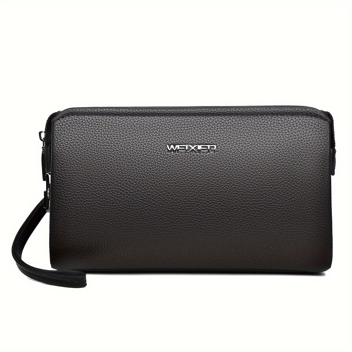 Weixier Men's Fashion Clutch Wallet - Durable Pu, Multi-compartment With Wrist Strap, Large Capacity, Stylish & Portable For Work, School, Travel & Shopping