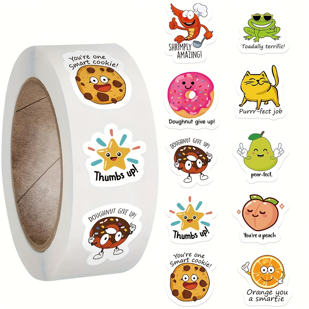 

500- Roll Of Labels, Inspirational And Encouraging Adhesive For Phone, Laptop, Decor, And &