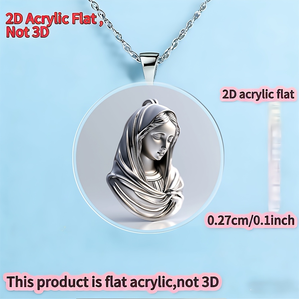 TEMU Colgante de de del , 2D, acrílico 2D - Bohemio, adecuado para religiones, uso diario y fiestas, regalo de joyería para Navidad, Pascua, Ramadán,