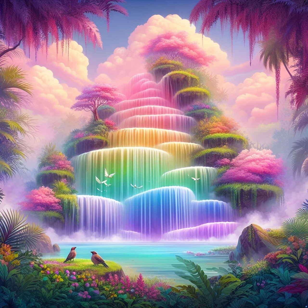 

Waterfall Diamond Art Painting Kit 5d Diamond Art Set Painting With Diamond Gems, Arts And Crafts For Home Wall Decor