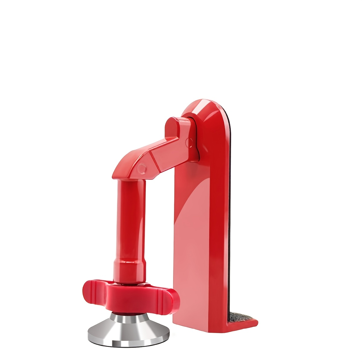 TEMU 1 Heavy Duty Metal Door Stop - Anti-theft Security Door Lock, Portable Bottom Rest For Hotels, Apartments & Commercial Premises, Red Rugged