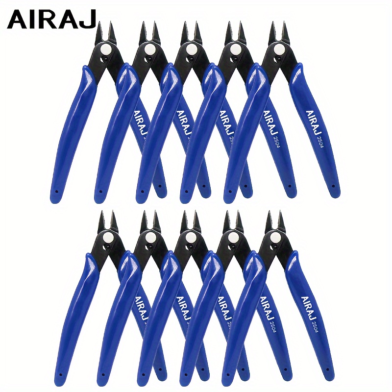 

Pince à couper diagonale AIRAJ, coupe-flux en acier - 5/10 Pack, cisaille à fil pour électronique, fabrication de bijoux et artisanat, ciseaux latéraux, outils de coupe de fil professionnels