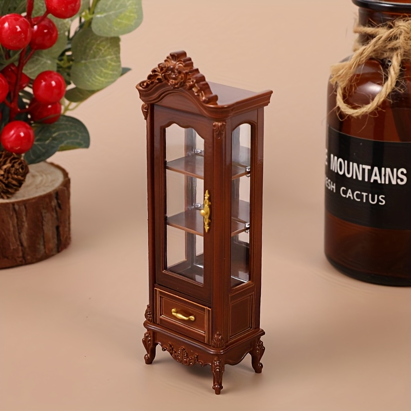 miniature scene model living room decoration floor standing wine cabinet decoration toy plastic cabinet house accessories excluding accessories