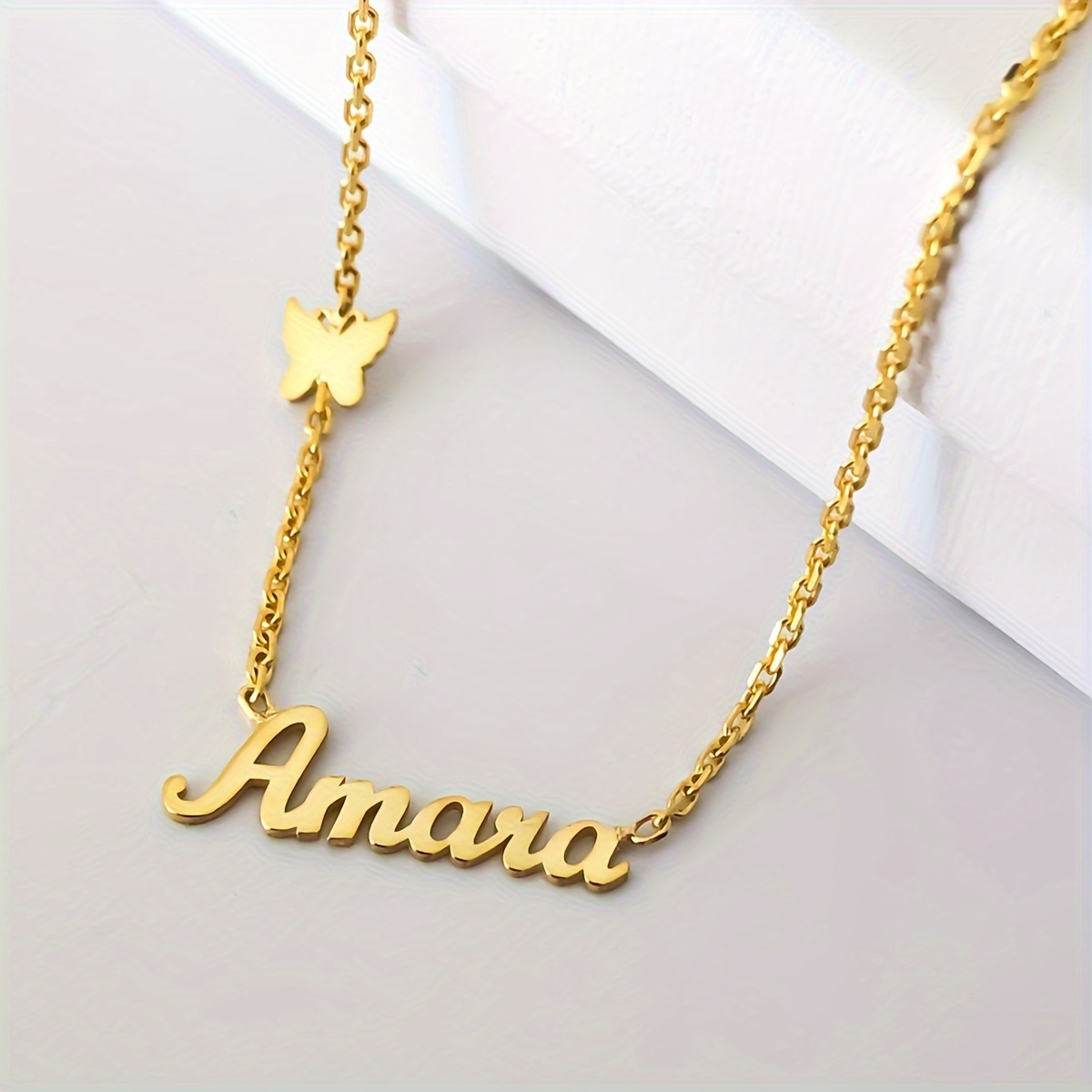 TEMU Collana personalizzata da donna con squisita, saldata e placcata in oro 18K. Collana con personalizzabile, , delicato e . Perfetta per l'uso e