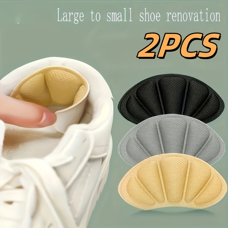 

2pcs Heel Cushion Pads - Anti-wear, Adhesive Feet Care Protectors For Shoes & Boots