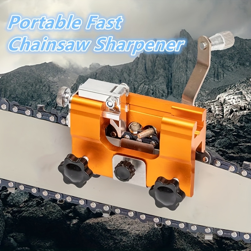 TEMU Portable Chainsaw Sharpener,chainsaw Sharpening Kit, Fast Chain Saw Sharpener Tool, Portable Hand Crank Chain Grinder,electric Chainsaw File/sharpener Kinds Of Chain Saws