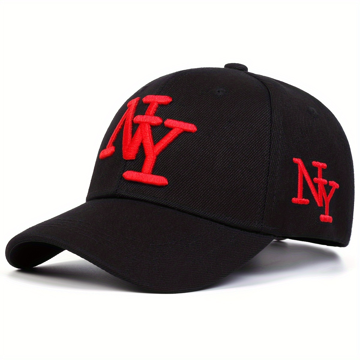 Image of 1pc Men's Ny Letter Embroidered Baseball Cap Sports Hat Fashionable Adjustable Casual Hat Suitable For Spring And Autumn Travel And Beach Party