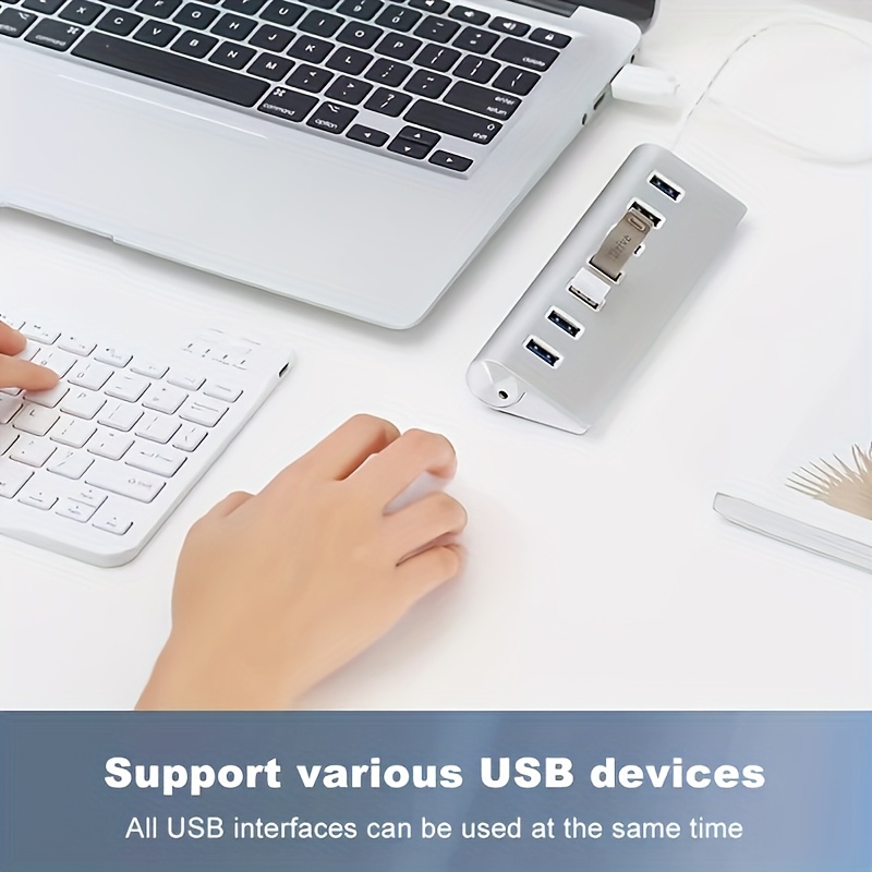 usb hub 7 port charging interface expansion usb 3 0 high speed data transmission for desktop laptop computers silver Product details 2