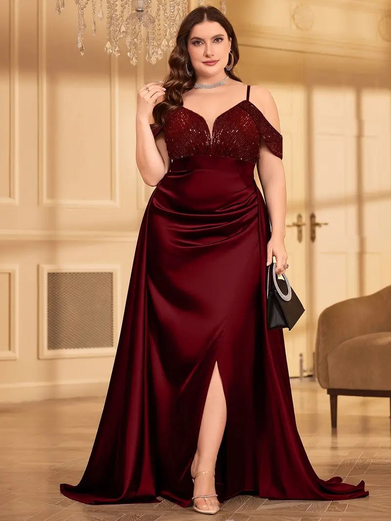 plus size backless dresses Plus Size Summer Vacation Contrast Trim Halter Backless Dress, Summer Dresses, Spring Clothing