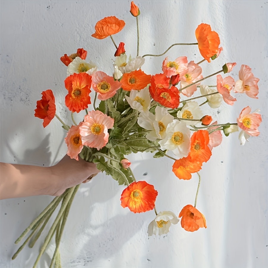 

[customer ] 8pcs Real Touch Poppy Artificial Flowers - Weddings, Parties & Home Decor | Ideal Day Gift