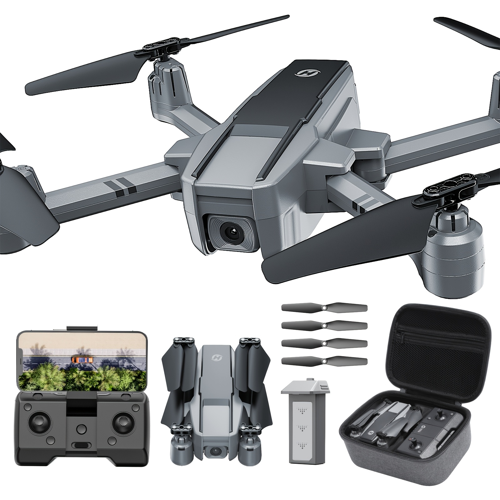 Holy Stone HS440D GPS Drones with Camera for Adults 4K UHD Camera, Unger 249g with GPS Auto Return, Follow Me, Waypoints And Carrying Cas