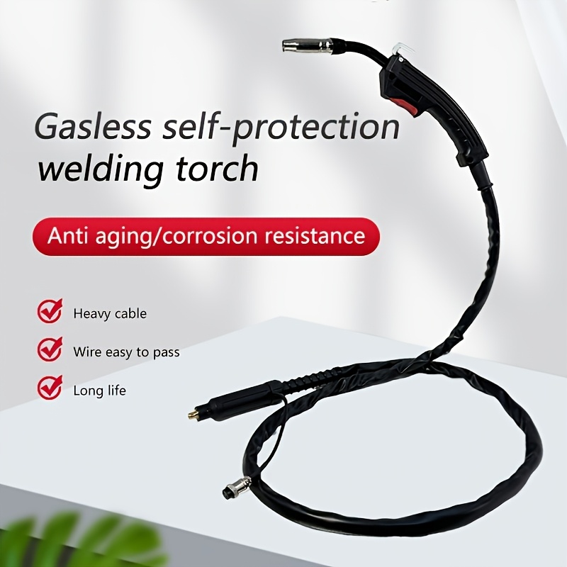 

1pc Hotu 14ak Gasless Self-protection Welding - Heavy-duty, Anti-aging & -resistant Metal, Easy-to-set With Cable