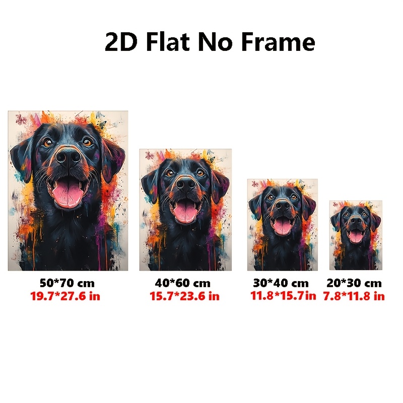 TEMU 1pc Pet Ink Watercolor Decorative Painting - Customized Pet Portrait Based On Pet Photos, Personalized Cat And Dog Memorial Canvas Print - Pet