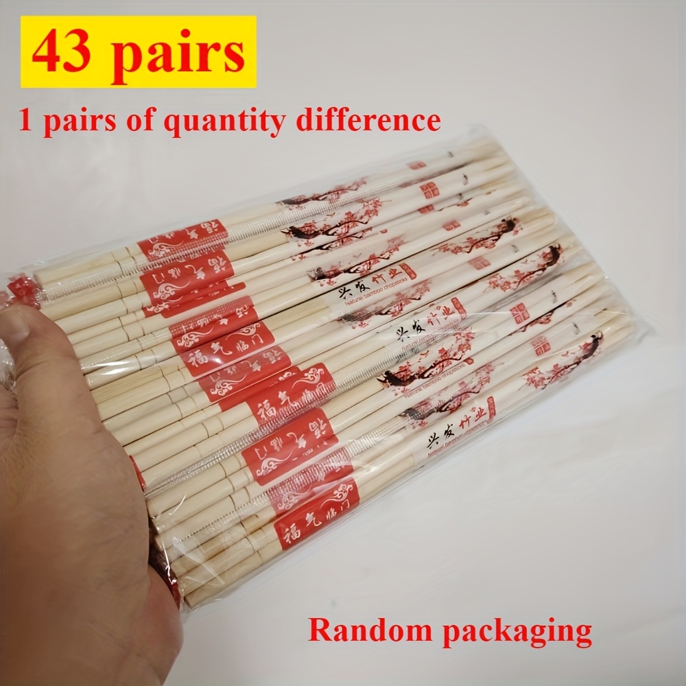 43 Pairs Of Disposable Chopsticks, Restaurant Chopsticks, Sushi Food Sticks, Tableware, Party Utensils, Disposable Tableware, Random Color, Random Pattern