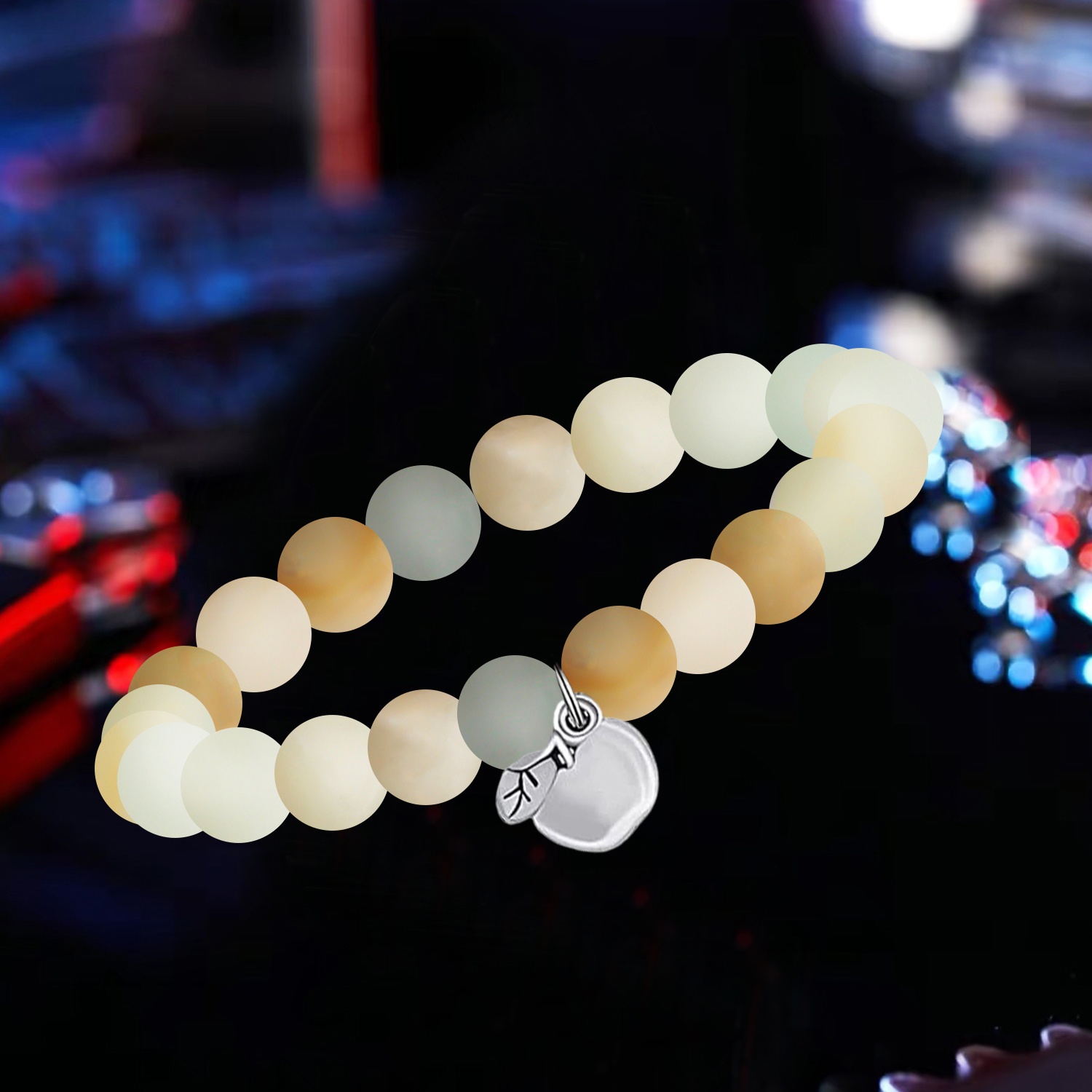 Natural Stone Beaded Bracelet, Valentine's Day Gift