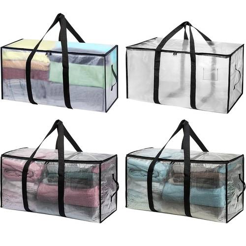 sacs de rangement robustes, boîtes de déménagement extra-large, sacs de rangement imperméables à fermeture éclair, sacs pour vêtements, sacs à linge, emballage, solutions