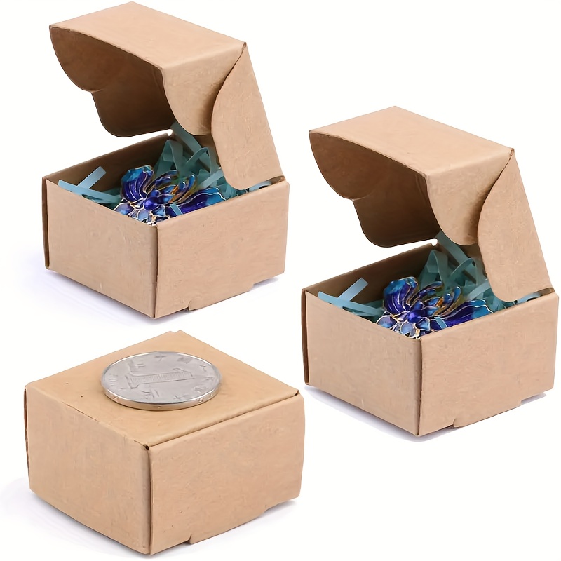 

10pcs Mini , Jewelry Ring Box, Small Cardboard Case, Small Gift Packaging Organizer, For Party Favors Supplies