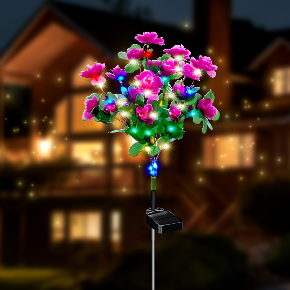 outdoor solar garden lights hydrangea solar flower - Temu Saudi Arabia