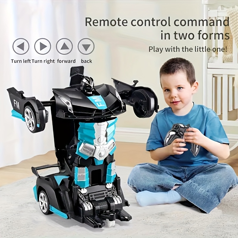 

Remote Control Car Toy - Electric Robot With Dual- Controls, Usb Rechargeable Battery, Blue And Black Plastic, Ideal For Outdoor Play, Perfect Gift For