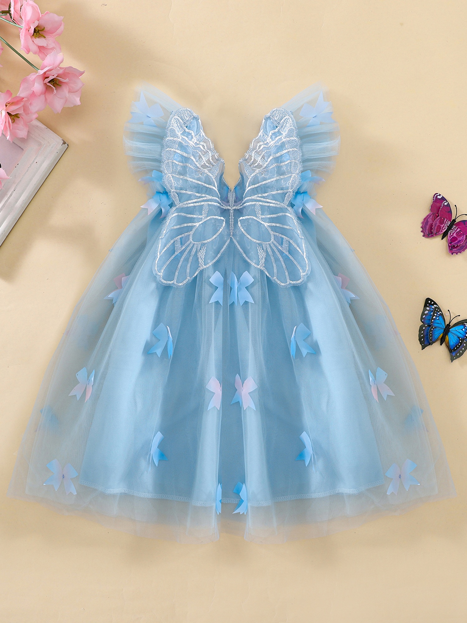 open lace back dress Kids' Couture Rental