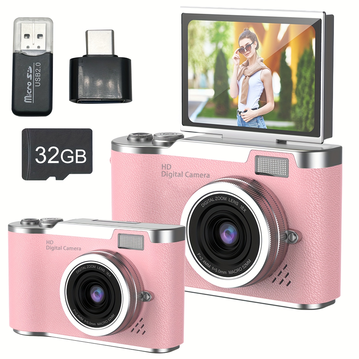 [HD Digital Camera for Video Blogging] 1080P HD Digital Camera 8* Zoom,  LCD, Rechargeable Professional Camera for Video Blogging