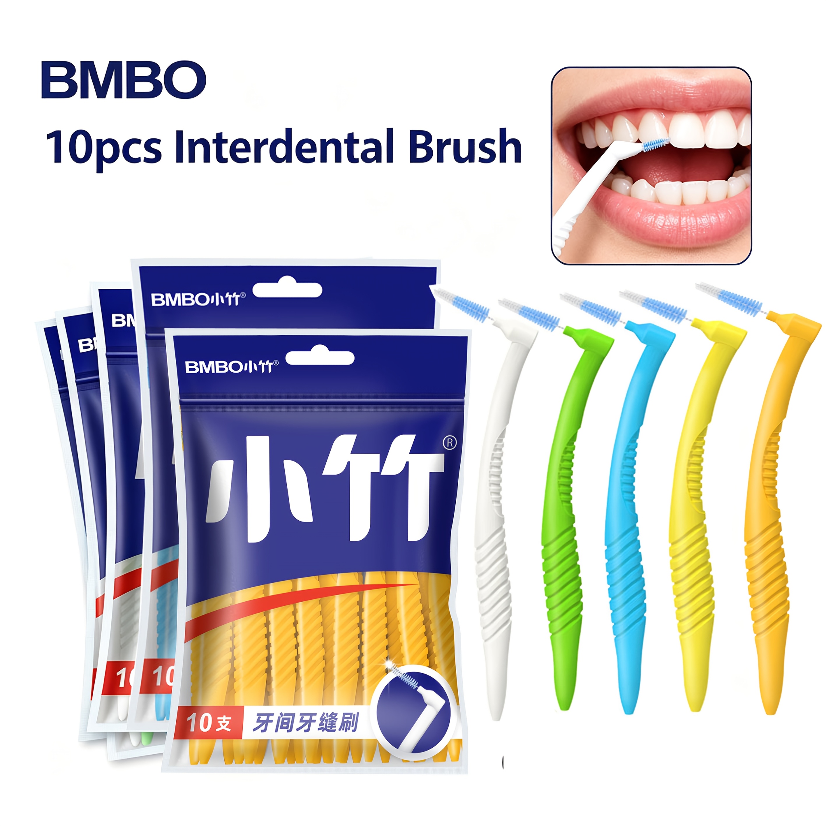 10pcs L Shape Interdental Brush for Oral Hygiene
