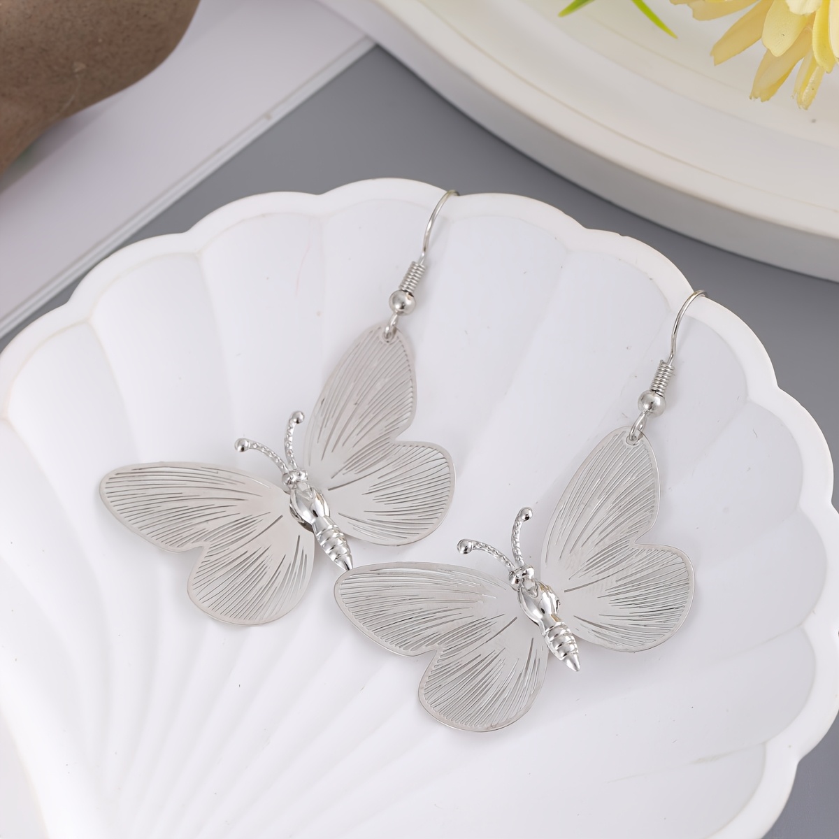 Hollow Double-Layer Butterfly Earrings for Women — Stylish Design